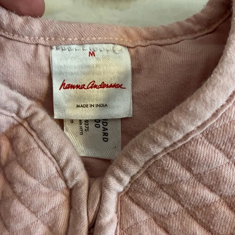 Hanna Andersson M Light Pink 100% Organic Minimal Clean Girl Wearable Sleep Sack